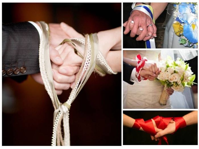 Hand Tying ritual at wedding Hand Tying ritual at wedding